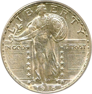 image for: 1918-D 25c PCGS MS64 FH