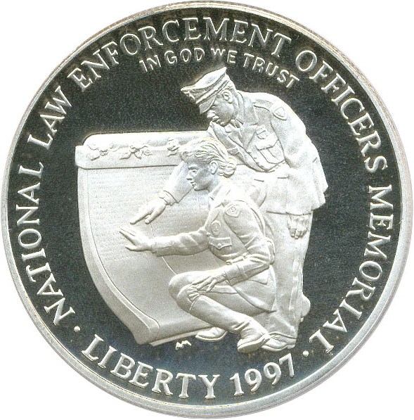 image for: 1997-P $1 PCGS Proof 69 DCameo (Law Enforcement/Officers Memorial)