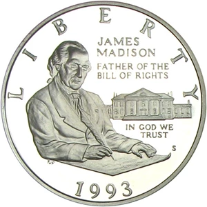 image for: 1993-S 50c PCGS Proof 69 DCameo (Madison)