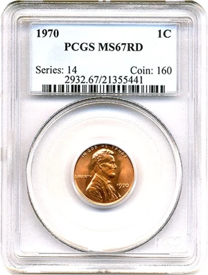 image for: 1970 1c PCGS MS67 RD