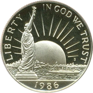 image for: 1986-S 50c PCGS Proof 69 DCameo (Statue Liberty)
