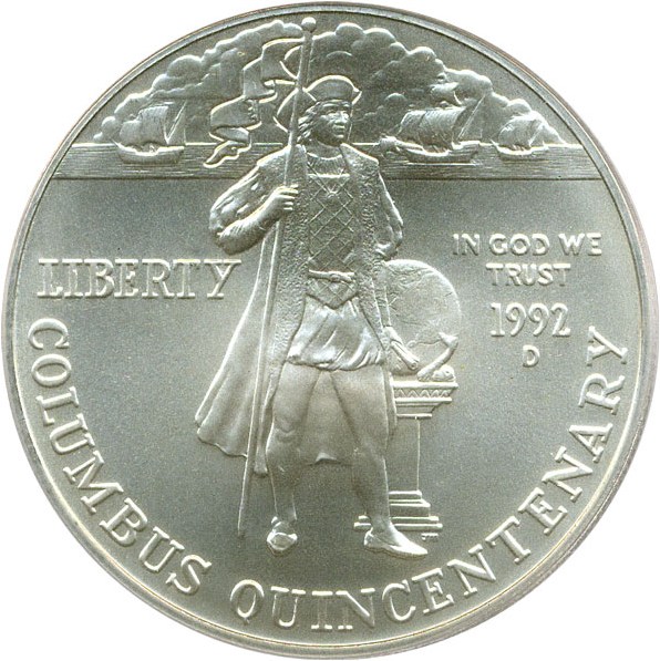 image for: 1992-D $1 PCGS MS69 (Columbus)
