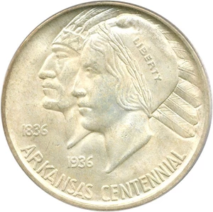 image for: 1936-D Arkansas 50c PCGS MS65