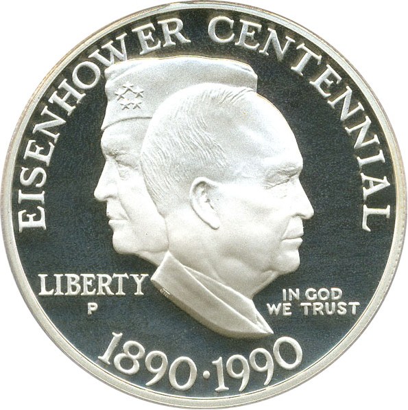 image for: 1990-P $1 PCGS Proof 69 DCameo (Eisenhower)