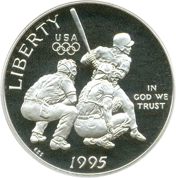 image for: 1995-S 50c PCGS Proof 69 DCameo (Olympic Baseball)