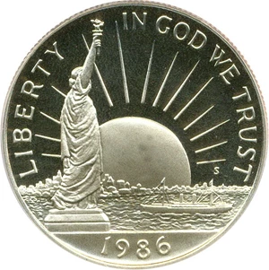image for: 1986-S 50c PCGS Proof 69 DCameo (Statue Liberty)