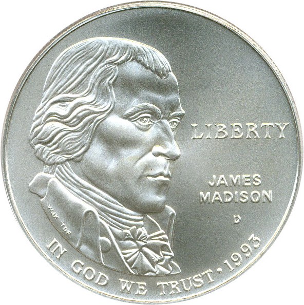 image for: 1993-D $1 PCGS MS69 DCameo (Madison)