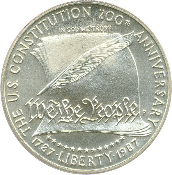 image for: 1987-P $1 PCGS MS69 (Constitution)