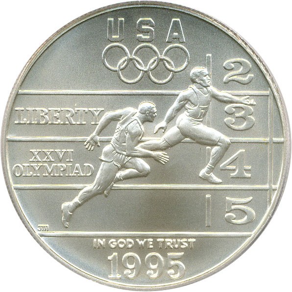 image for: 1995-D $1 PCGS MS69 (Olympic Track & Field)