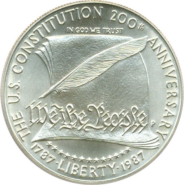 image for: 1987-P $1 PCGS MS69 (Constitution)