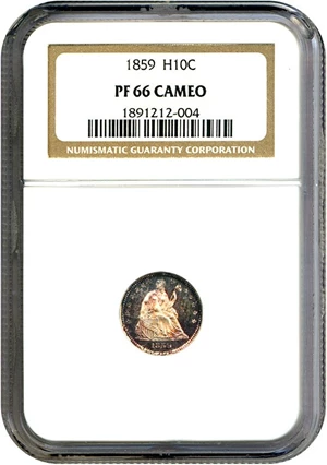 image for: 1859 H10C NGC Proof 66 Cameo