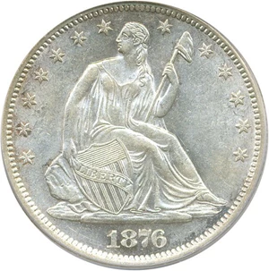 image for: 1876-S 50c PCGS/CAC AU58