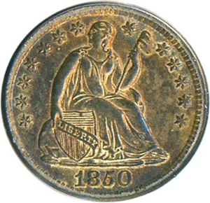 image for: 1850 H10c PCGS/CAC MS62