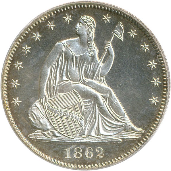 image for: 1862 50c PCGS/CAC Proof 64