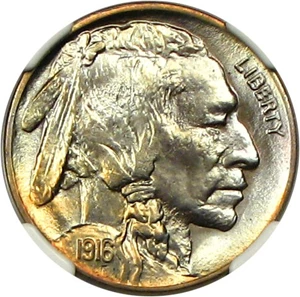 image for: 1916 5c NGC MS67 * Color *