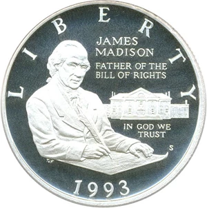 image for: 1993-S 50c PCGS Proof 69 DCameo (Madison)