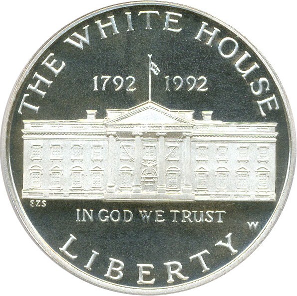 image for: 1992-W $1 PCGS Proof 69 DCameo (White House)