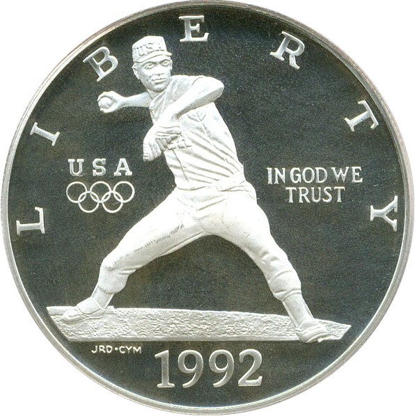 image for: 1992-S $1 PCGS Proof 69 DCameo (Olympic Baseball)