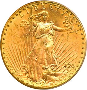 image for: 1926-D $20 PCGS MS64