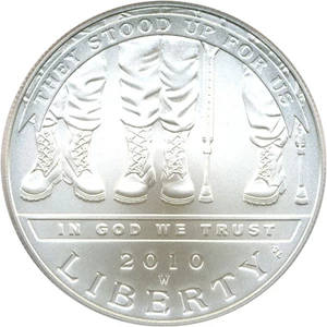 image for: 2010-W $1 PCGS MS69 (Disabled Veterans)