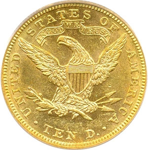 image for: 1889 $10 PCGS MS60