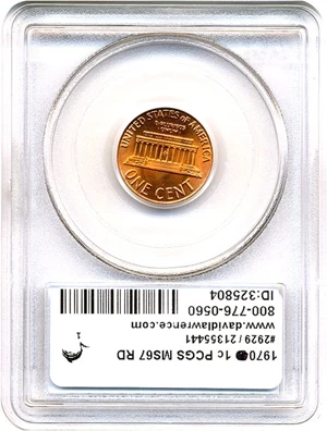image for: 1970 1c PCGS MS67 RD