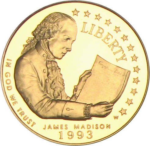 image for: 1993-W $5 PCGS Proof 69 DCameo (Madison)