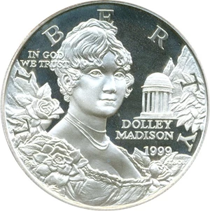 image for: 1999-P $1 PCGS Proof 69 DCameo (Dolley Madison)