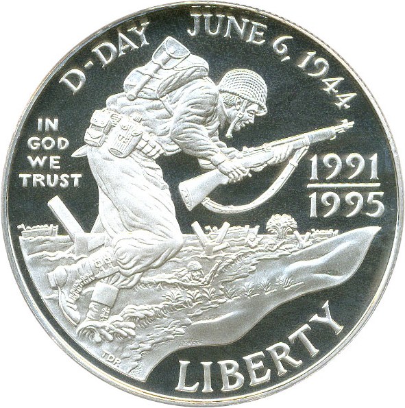 image for: 1991-95-W $1 PCGS Proof 69 DCameo (W.W. II)