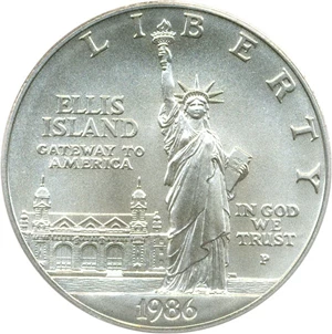 image for: 1986-P $1 PCGS MS69 (Statue Liberty)