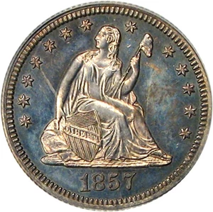 image for: 1857 25c PCGS/CAC Proof 63