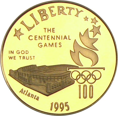 image for: 1995-W $5 PCGS Proof 70 DCameo (Olympic Stadium)