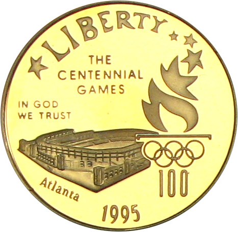 image for: 1995-W $5 PCGS Proof 69 DCameo (Olympic Stadium)