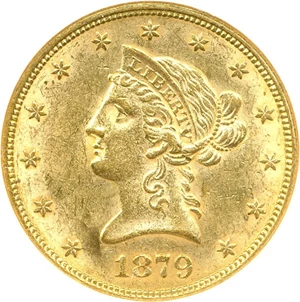 image for: 1879 $10 NGC/CAC MS60