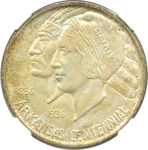 image for: 1935 Arkansas 50c NGC/CAC MS65
