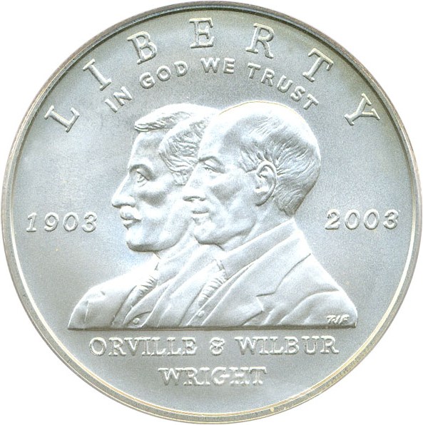 image for: 2003-P $1 PCGS MS69 (First Flight)