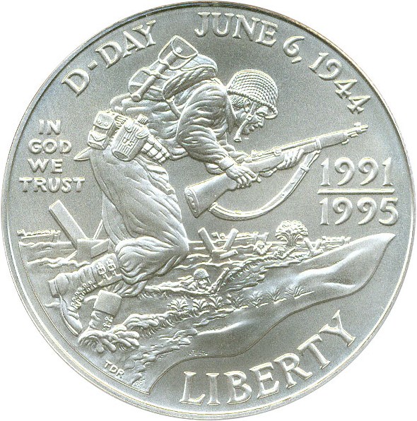 image for: 1991-95-D $1 PCGS MS69 (W.W. II)