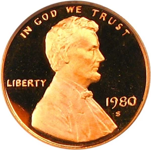 image for: 1980-S 1c PCGS Proof 69 RD DCameo