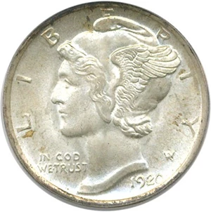 image for: 1920-D 10c PCGS/CAC MS66