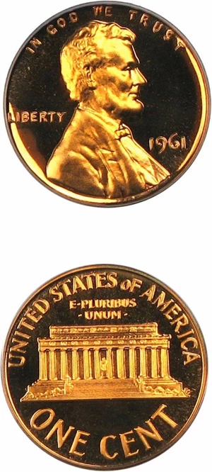 image for: 1961 1c PCGS Proof 69 RD Cameo