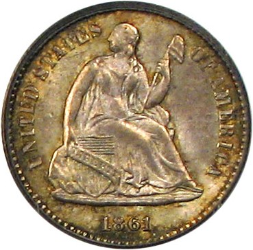 image for: 1861/0 H10c PCGS/CAC MS65