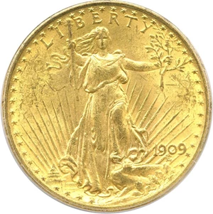 image for: 1909 $20 PCGS MS62