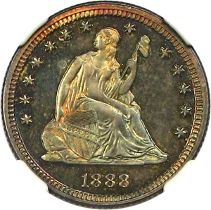 image for: 1888 25c NGC/CAC Proof 66