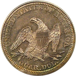 image for: 1854 25c PCGS Secure/CAC Proof 64 (Arrows)
