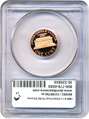 image for: 1985-S 1c PCGS Proof 70 RD DCameo
