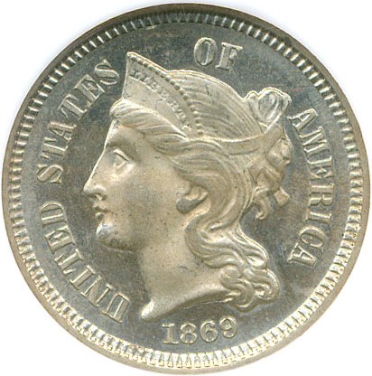 image for: 1869 3cN NGC/CAC Proof 65