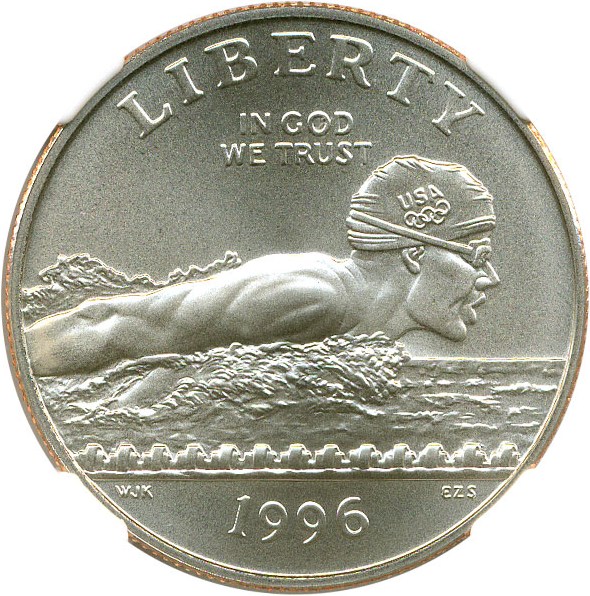 image for: 1996-S 50c NGC MS70 (Olympic Swimming)