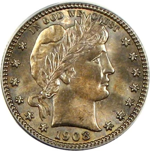 image for: 1908-S 25c PCGS MS65