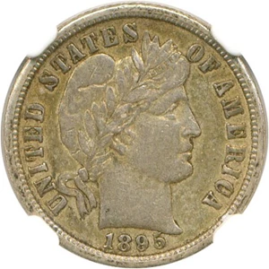 image for: 1895-O 10c NGC AU53