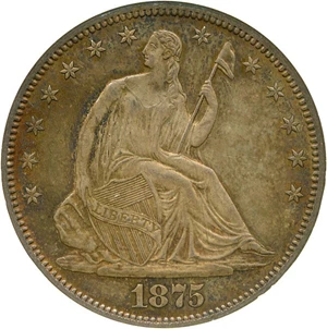 image for: 1875 50c NGC MS64